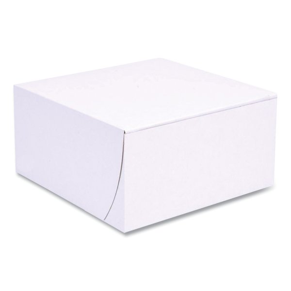 Sct White One-Piece Non-Window Bakery Boxes, Standard, 8 x 8 x 4, White, Paper, 250PK 1541